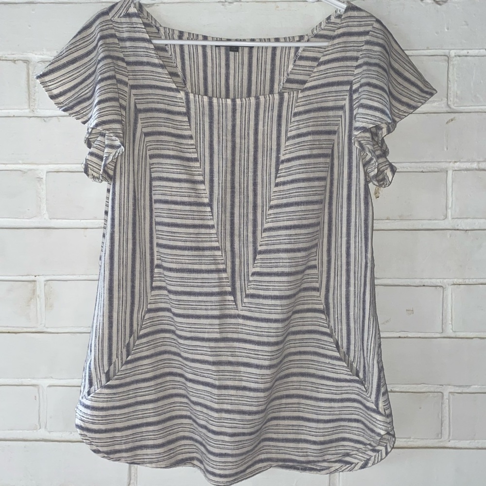 Striped Patterned Blouse - image 1